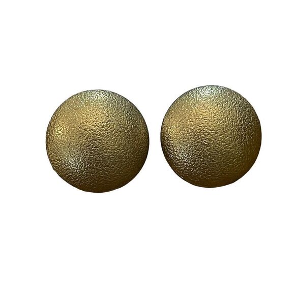 Vintage Stamped Emmons Gold Toned Clip On Earrings - Picture 1 of 3